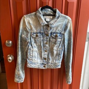 💜 Acid Wash Denim Jacket Cropped